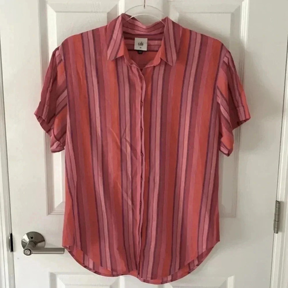 CAbi Tops - Cabi Striped button front blouse size XS